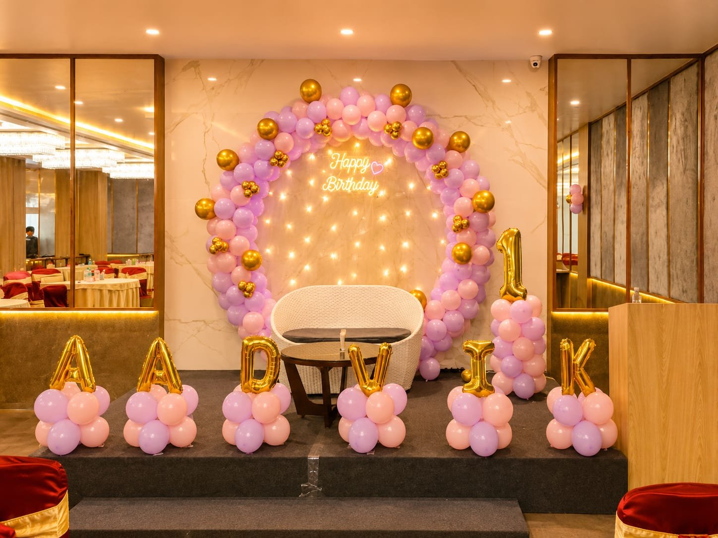 Banquet hall at Hotel Rajputana International in Raipur